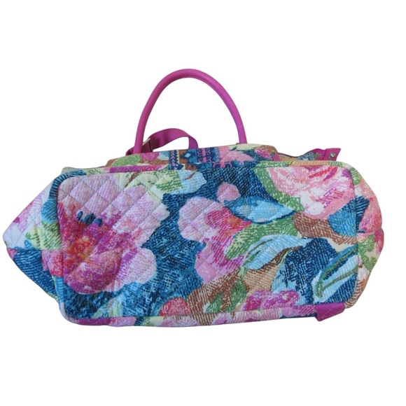 Vera Bradley Superbloom Change It Up Backpack Bookbag Pink Floral School Quilted - Picture 8 of 10